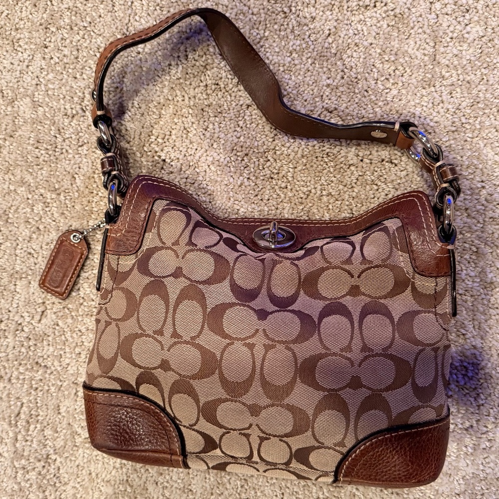 Classic signature Coach hobo purse